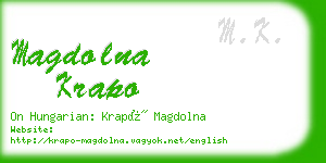 magdolna krapo business card